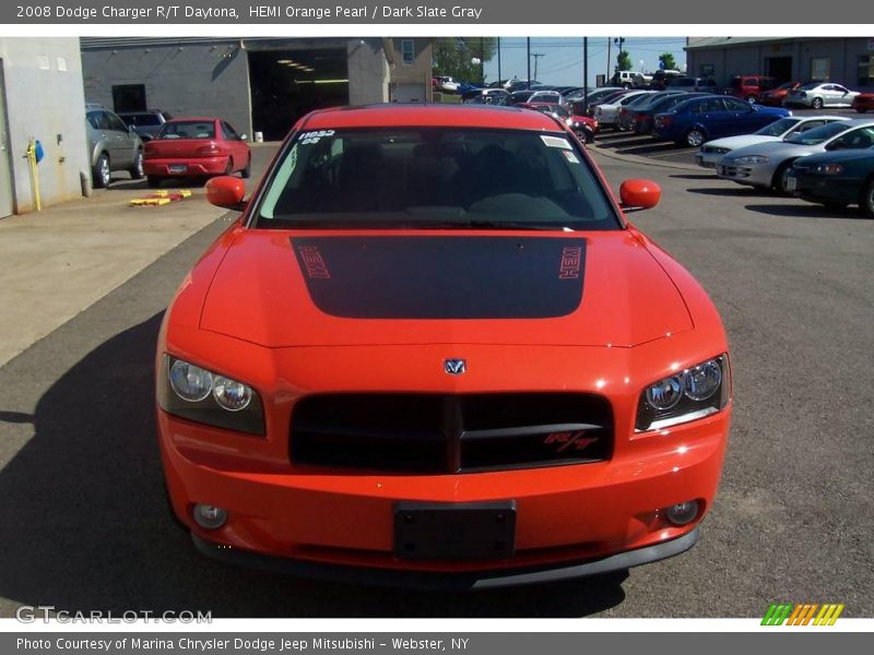 HEMI Orange Pearl / Dark Slate Gray 2008 Dodge Charger R/T Daytona