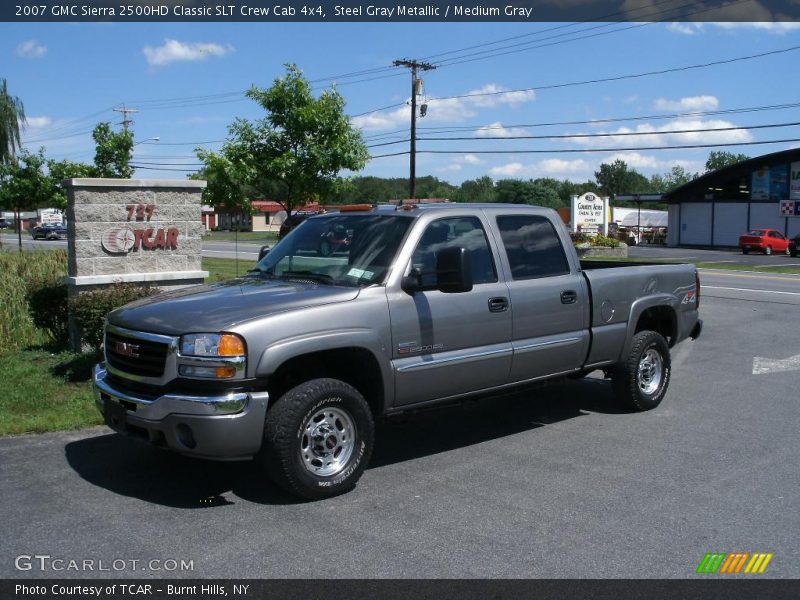 Steel Gray Metallic / Medium Gray 2007 GMC Sierra 2500HD Classic SLT Crew Cab 4x4
