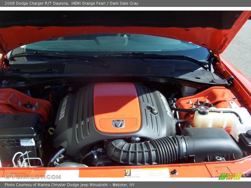 HEMI Orange Pearl / Dark Slate Gray 2008 Dodge Charger R/T Daytona