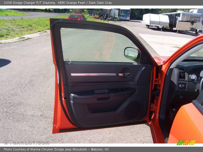 HEMI Orange Pearl / Dark Slate Gray 2008 Dodge Charger R/T Daytona