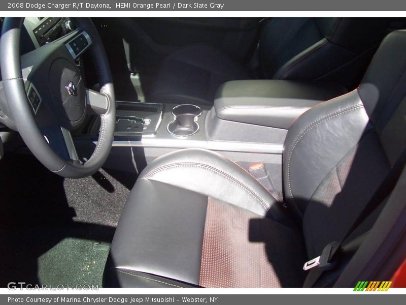 HEMI Orange Pearl / Dark Slate Gray 2008 Dodge Charger R/T Daytona