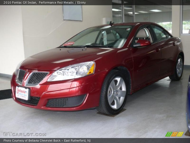 Performance Red Metallic / Ebony 2010 Pontiac G6 Sedan