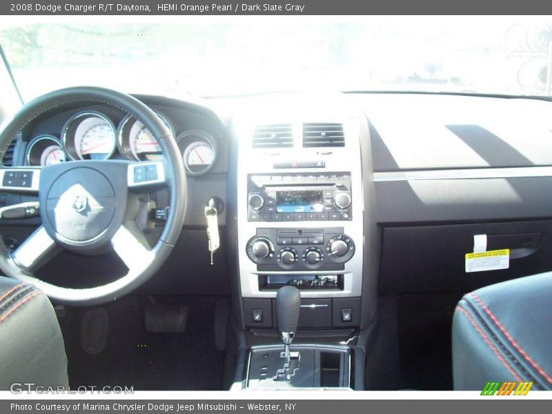 HEMI Orange Pearl / Dark Slate Gray 2008 Dodge Charger R/T Daytona