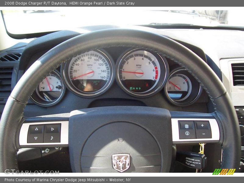 HEMI Orange Pearl / Dark Slate Gray 2008 Dodge Charger R/T Daytona
