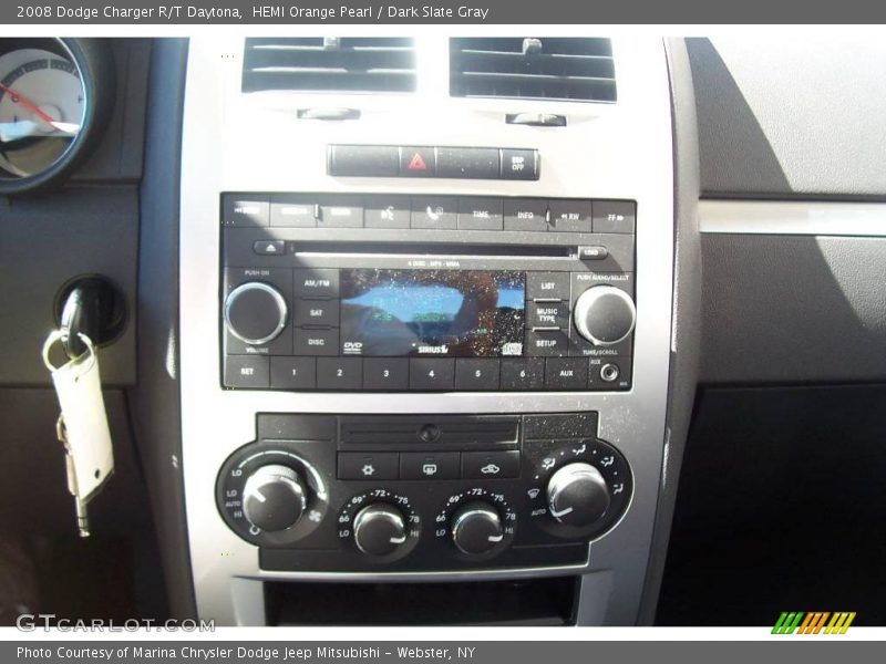 HEMI Orange Pearl / Dark Slate Gray 2008 Dodge Charger R/T Daytona