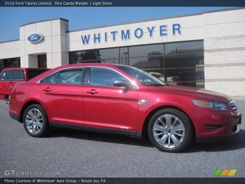 Red Candy Metallic / Light Stone 2010 Ford Taurus Limited