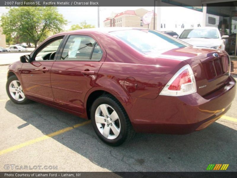 Redfire Metallic / Charcoal Black 2007 Ford Fusion SE