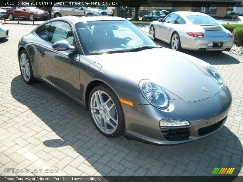 Meteor Grey Metallic / Black 2011 Porsche 911 Carrera Coupe