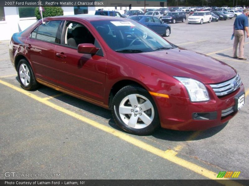Redfire Metallic / Charcoal Black 2007 Ford Fusion SE