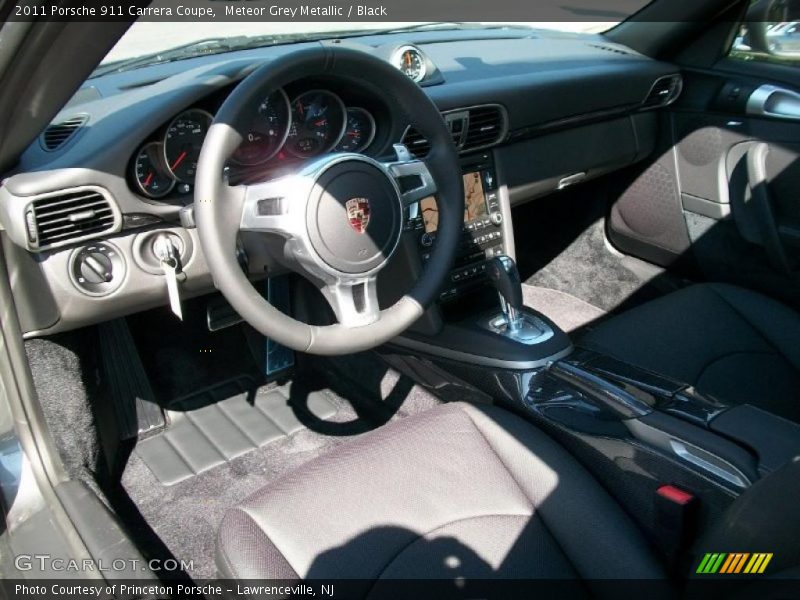 Meteor Grey Metallic / Black 2011 Porsche 911 Carrera Coupe