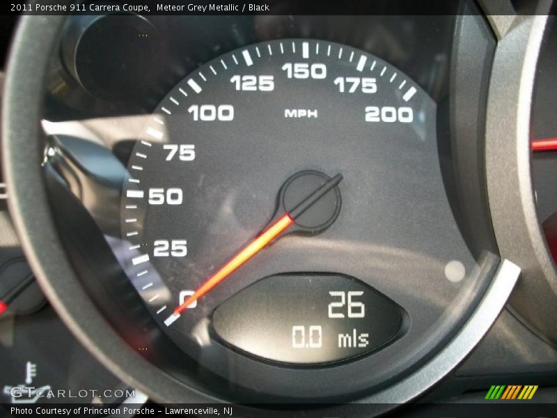 Meteor Grey Metallic / Black 2011 Porsche 911 Carrera Coupe