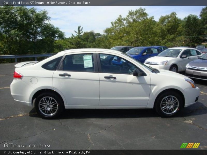White Suede / Charcoal Black 2011 Ford Focus SE Sedan