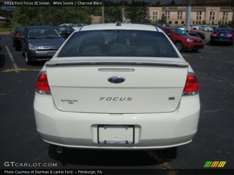 White Suede / Charcoal Black 2011 Ford Focus SE Sedan