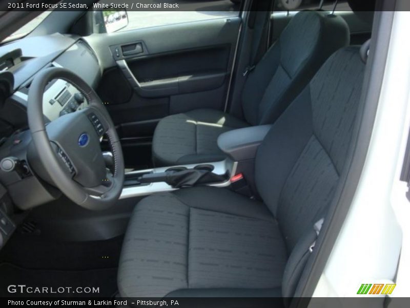White Suede / Charcoal Black 2011 Ford Focus SE Sedan