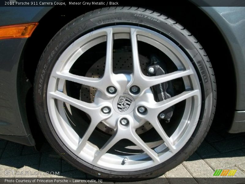 Meteor Grey Metallic / Black 2011 Porsche 911 Carrera Coupe
