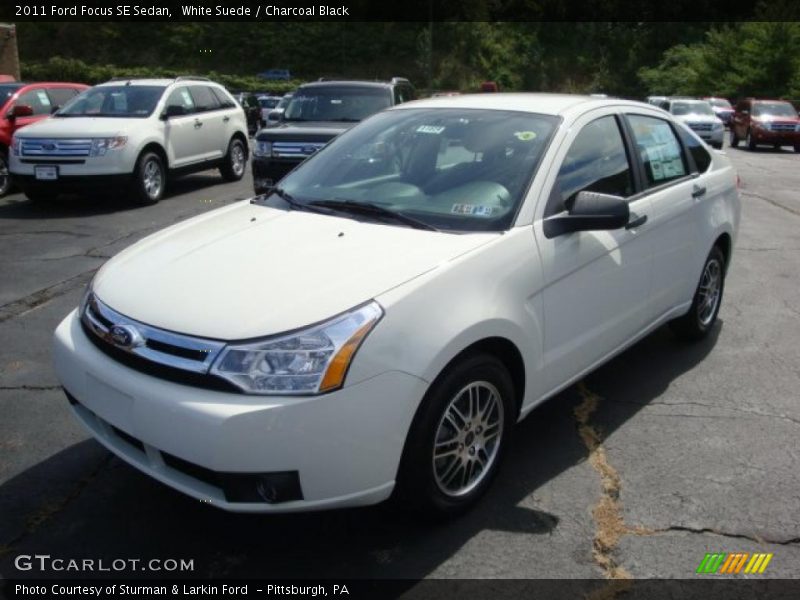 White Suede / Charcoal Black 2011 Ford Focus SE Sedan