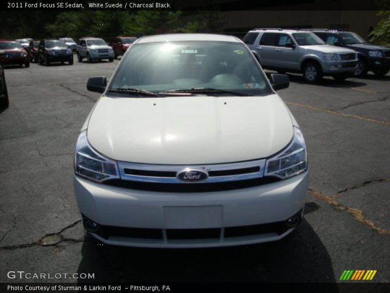 White Suede / Charcoal Black 2011 Ford Focus SE Sedan