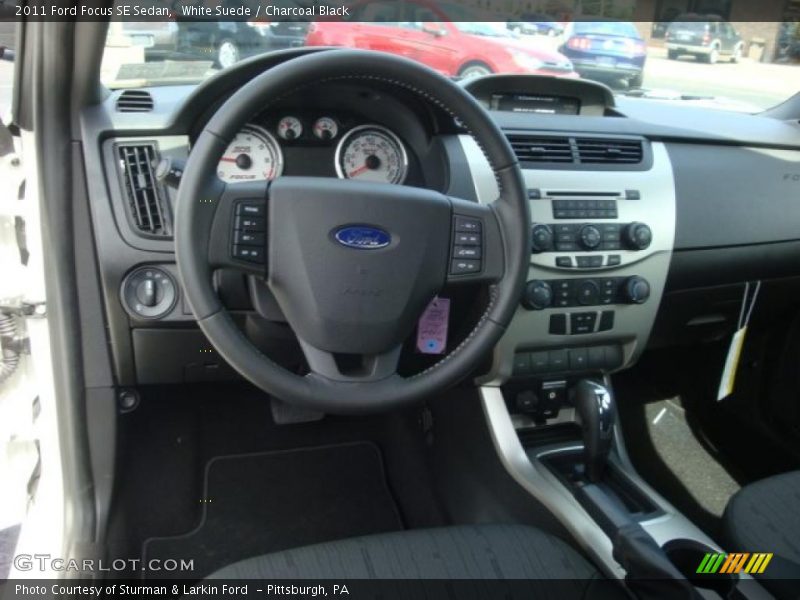 White Suede / Charcoal Black 2011 Ford Focus SE Sedan