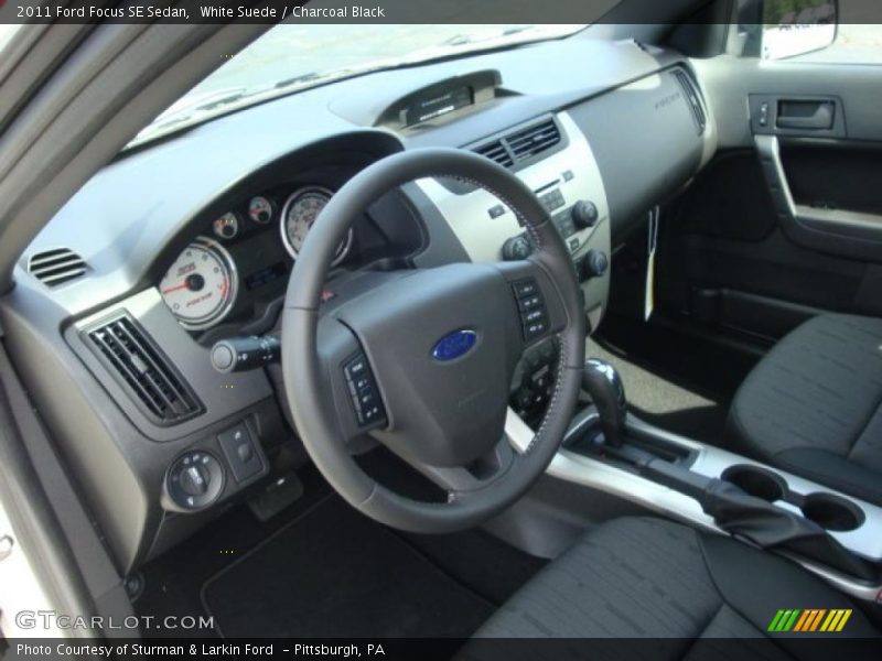 White Suede / Charcoal Black 2011 Ford Focus SE Sedan