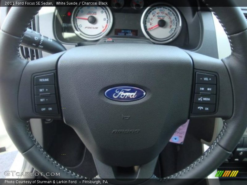 White Suede / Charcoal Black 2011 Ford Focus SE Sedan