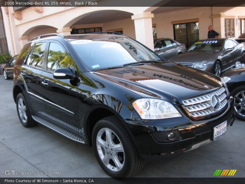 Black / Black 2008 Mercedes-Benz ML 350 4Matic