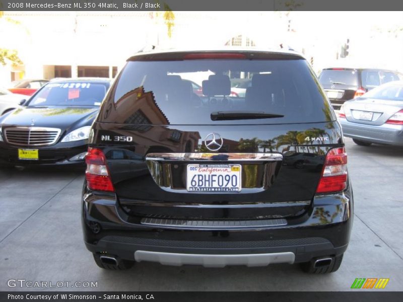 Black / Black 2008 Mercedes-Benz ML 350 4Matic