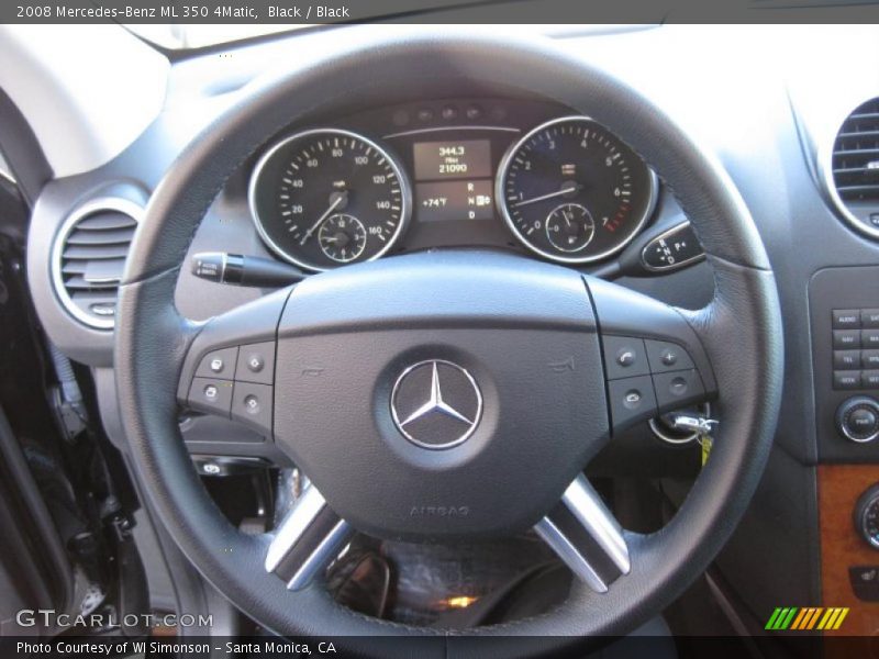 Black / Black 2008 Mercedes-Benz ML 350 4Matic