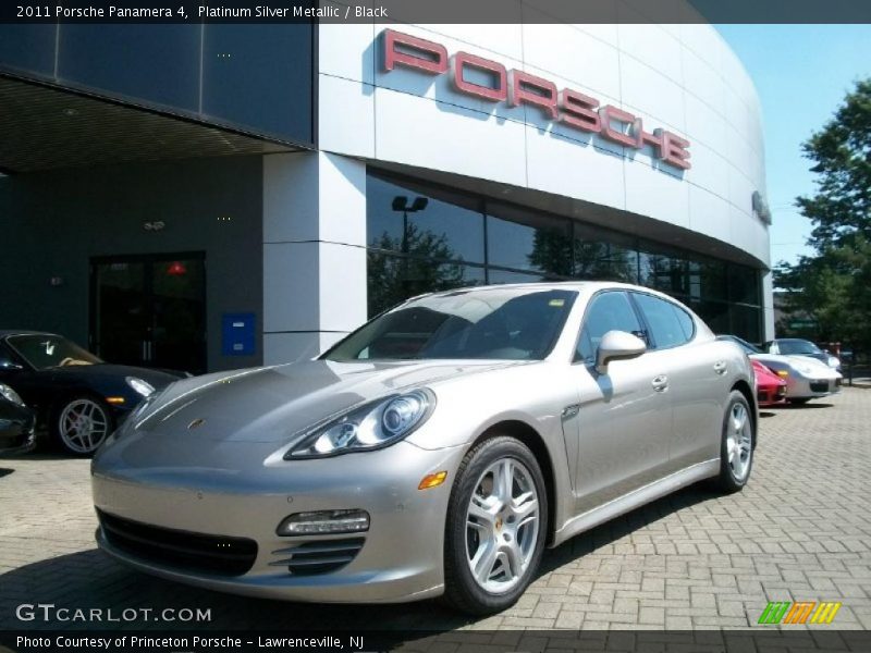 Platinum Silver Metallic / Black 2011 Porsche Panamera 4