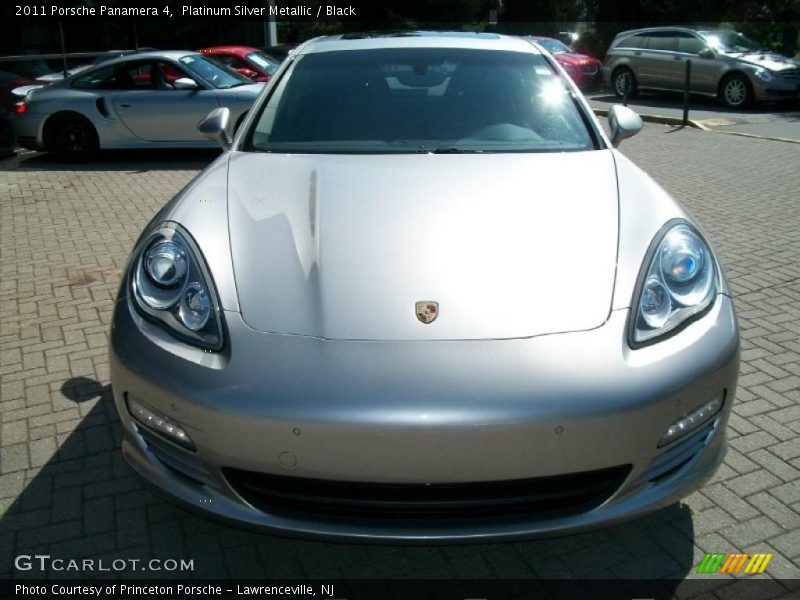 Platinum Silver Metallic / Black 2011 Porsche Panamera 4