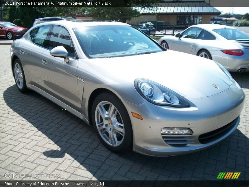 Platinum Silver Metallic / Black 2011 Porsche Panamera 4