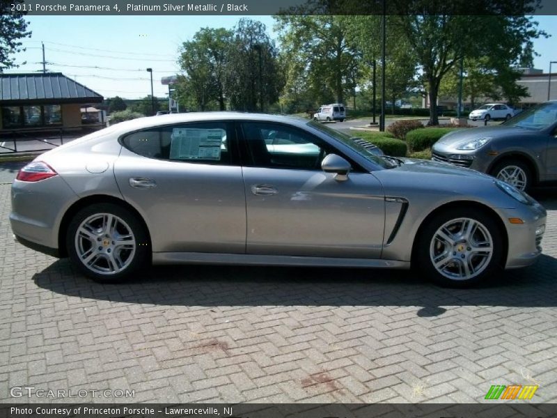 Platinum Silver Metallic / Black 2011 Porsche Panamera 4
