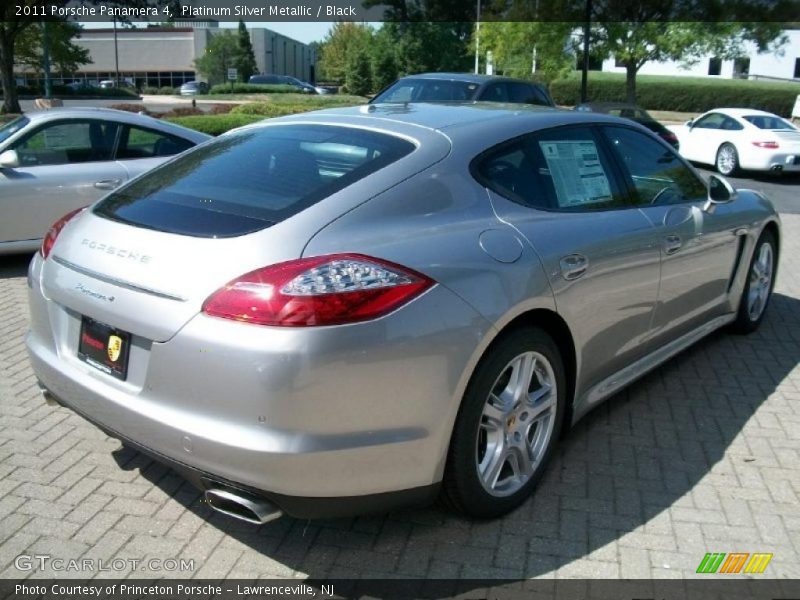 Platinum Silver Metallic / Black 2011 Porsche Panamera 4