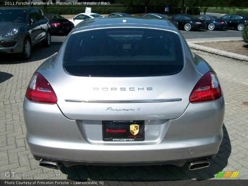 Platinum Silver Metallic / Black 2011 Porsche Panamera 4