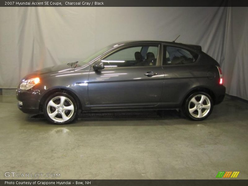 Charcoal Gray / Black 2007 Hyundai Accent SE Coupe