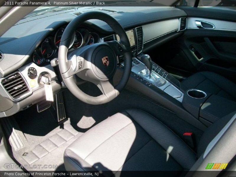 Platinum Silver Metallic / Black 2011 Porsche Panamera 4