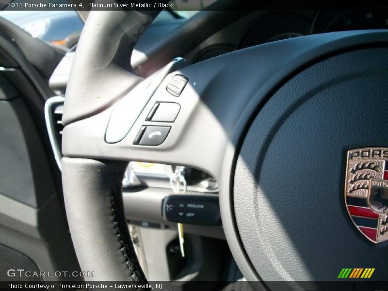 Platinum Silver Metallic / Black 2011 Porsche Panamera 4