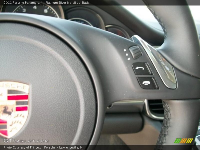 Platinum Silver Metallic / Black 2011 Porsche Panamera 4