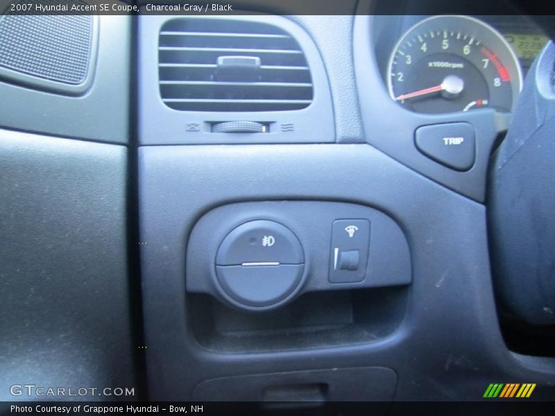 Charcoal Gray / Black 2007 Hyundai Accent SE Coupe