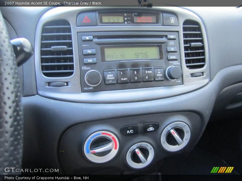 Charcoal Gray / Black 2007 Hyundai Accent SE Coupe