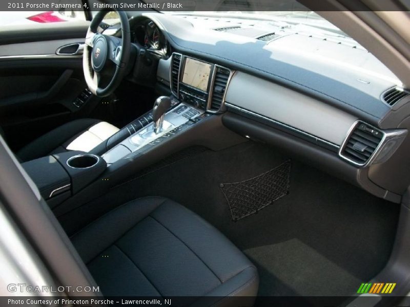 Platinum Silver Metallic / Black 2011 Porsche Panamera 4