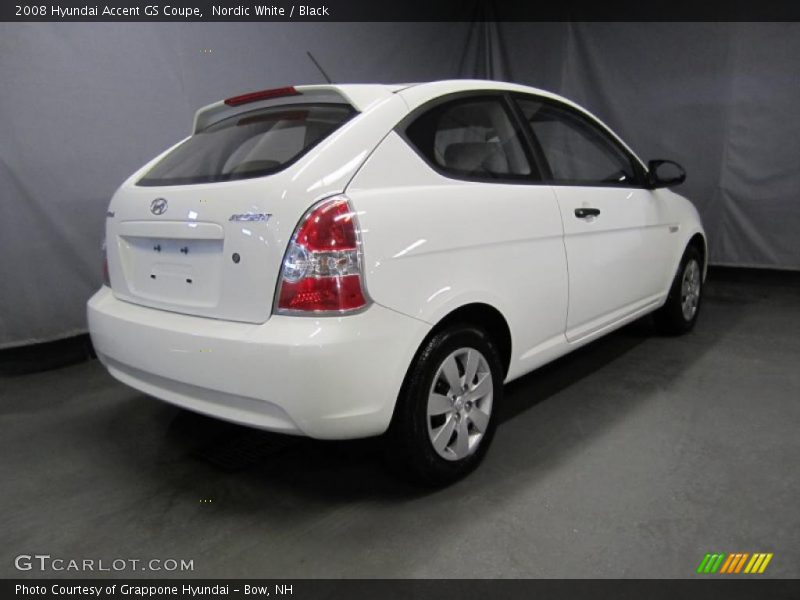 Nordic White / Black 2008 Hyundai Accent GS Coupe