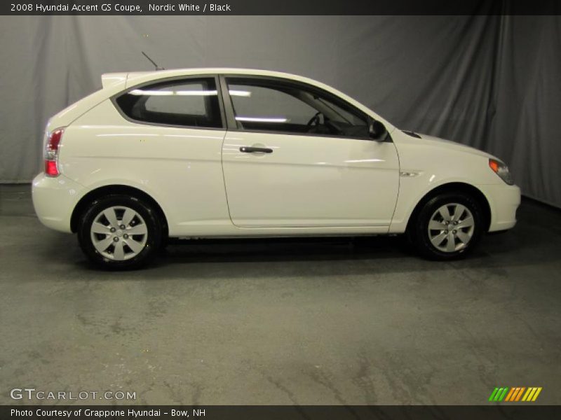 Nordic White / Black 2008 Hyundai Accent GS Coupe