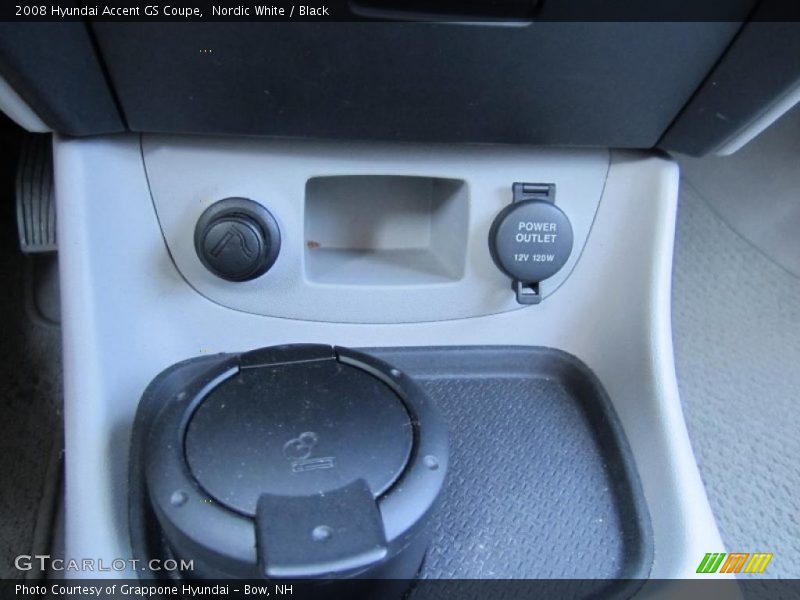Nordic White / Black 2008 Hyundai Accent GS Coupe