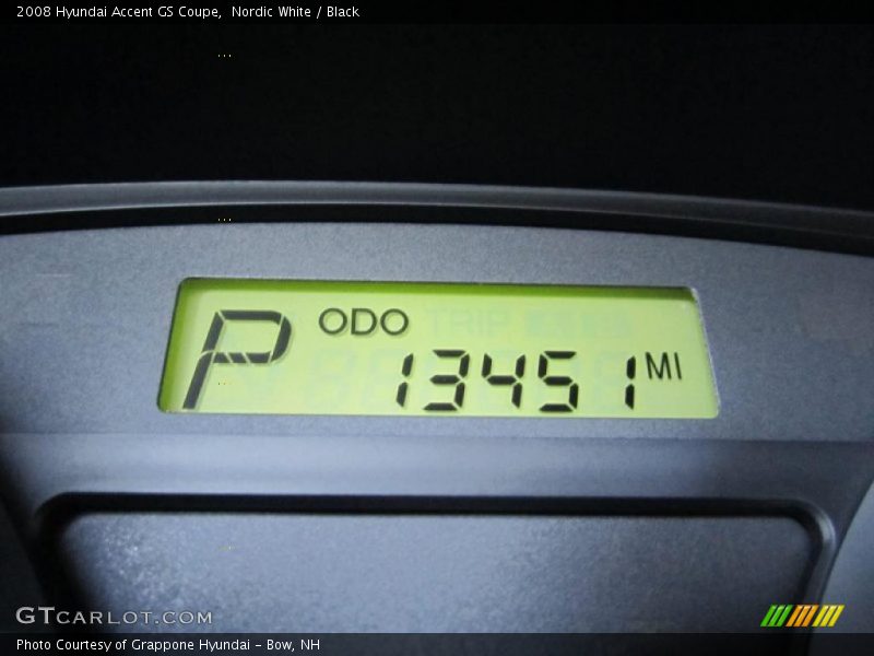 Nordic White / Black 2008 Hyundai Accent GS Coupe