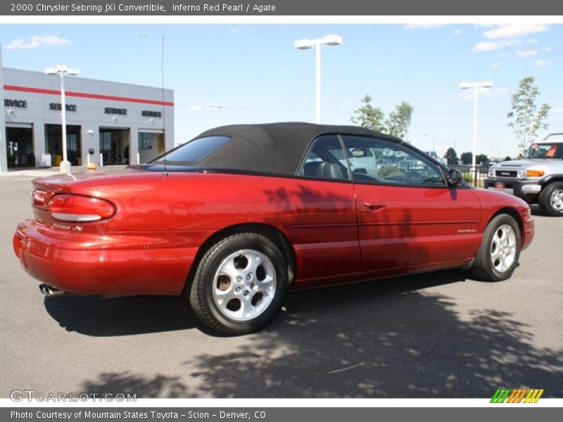 Inferno Red Pearl / Agate 2000 Chrysler Sebring JXi Convertible