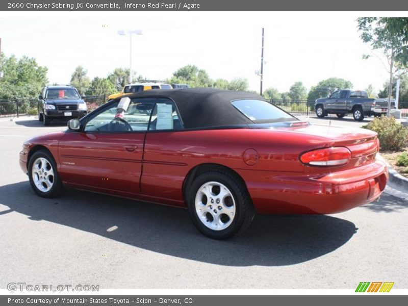Inferno Red Pearl / Agate 2000 Chrysler Sebring JXi Convertible