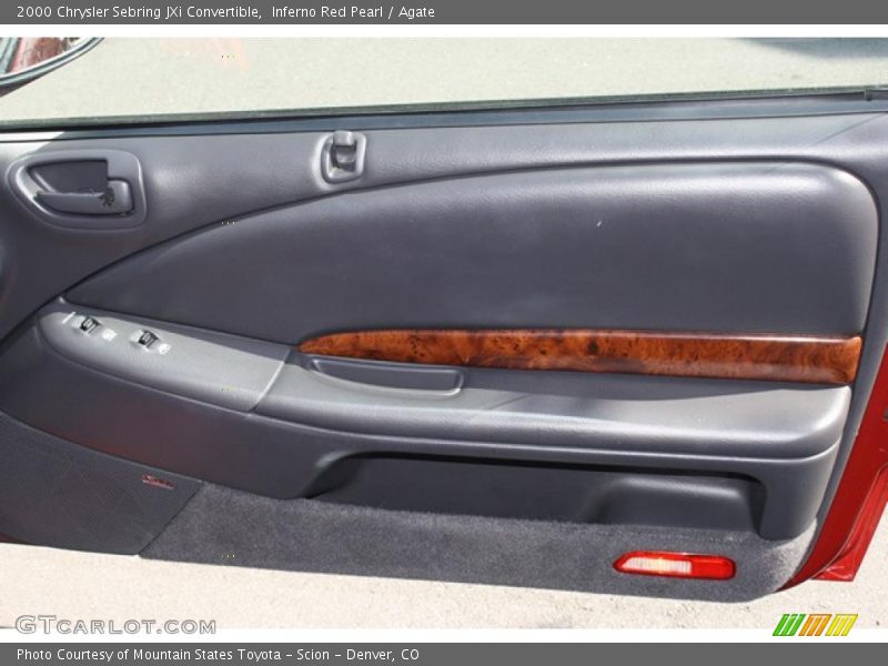 Inferno Red Pearl / Agate 2000 Chrysler Sebring JXi Convertible