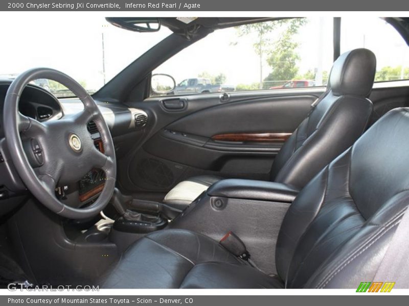 Inferno Red Pearl / Agate 2000 Chrysler Sebring JXi Convertible