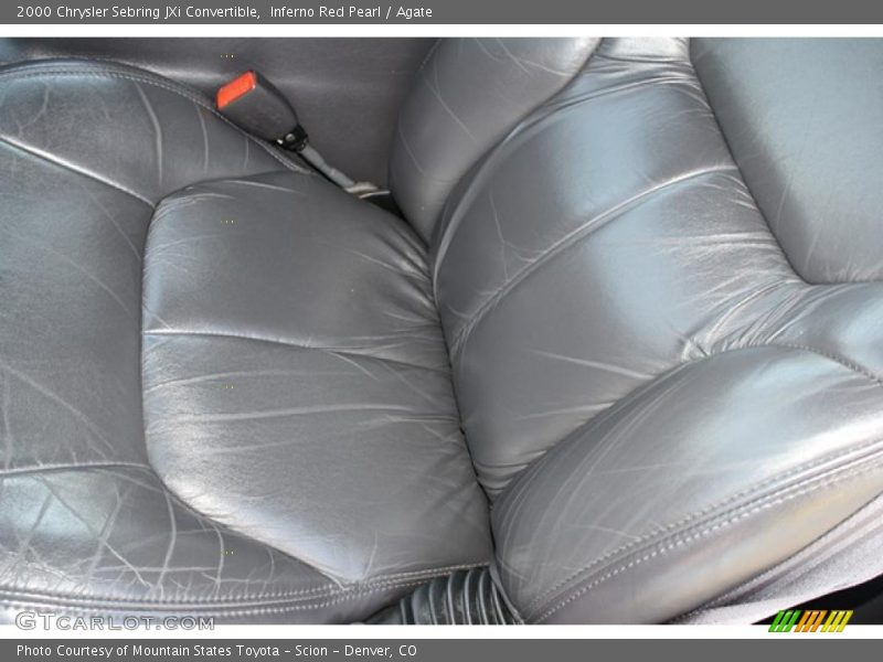 Inferno Red Pearl / Agate 2000 Chrysler Sebring JXi Convertible