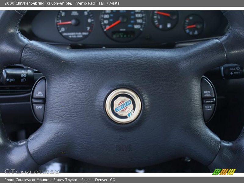 Inferno Red Pearl / Agate 2000 Chrysler Sebring JXi Convertible